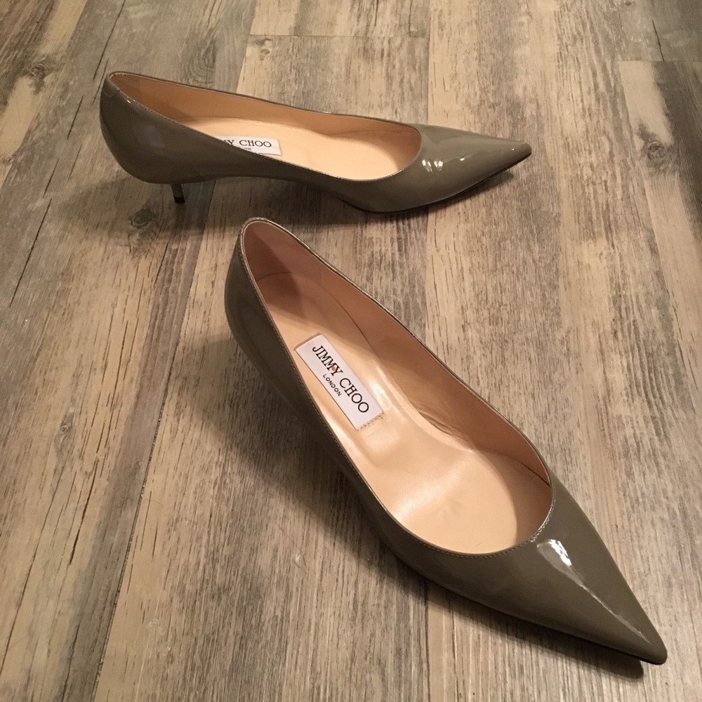 Jimmy Choo Gray Kitten Heel